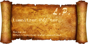Lumnitzer Péter névjegykártya